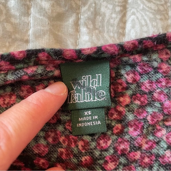 Wild Fable Purple Black Floral Spaghetti Strap Mini Dress Extra Small - Picture 7 of 11